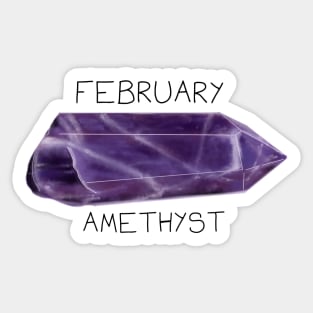 Amethyst Crystal February Birthstone Sticker